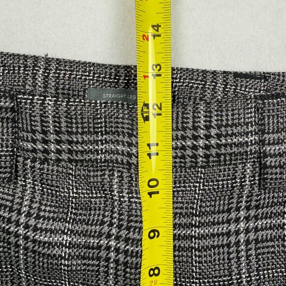 Worthington Women's Black Silver Metallic Plaid Straight Leg Pants Size 14 NWT - Picture 9 of 11